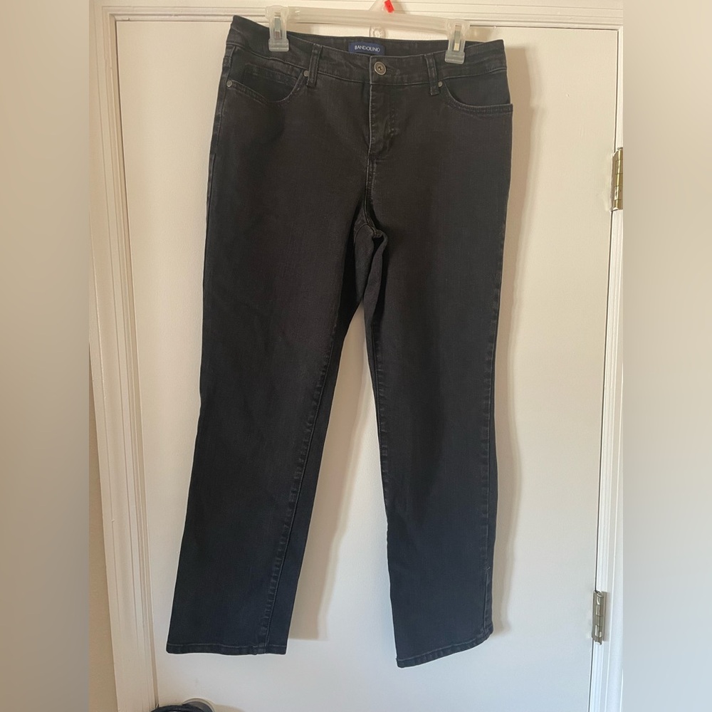 Bandolino high wasted Black straight leg jeans #straightlegjeans
